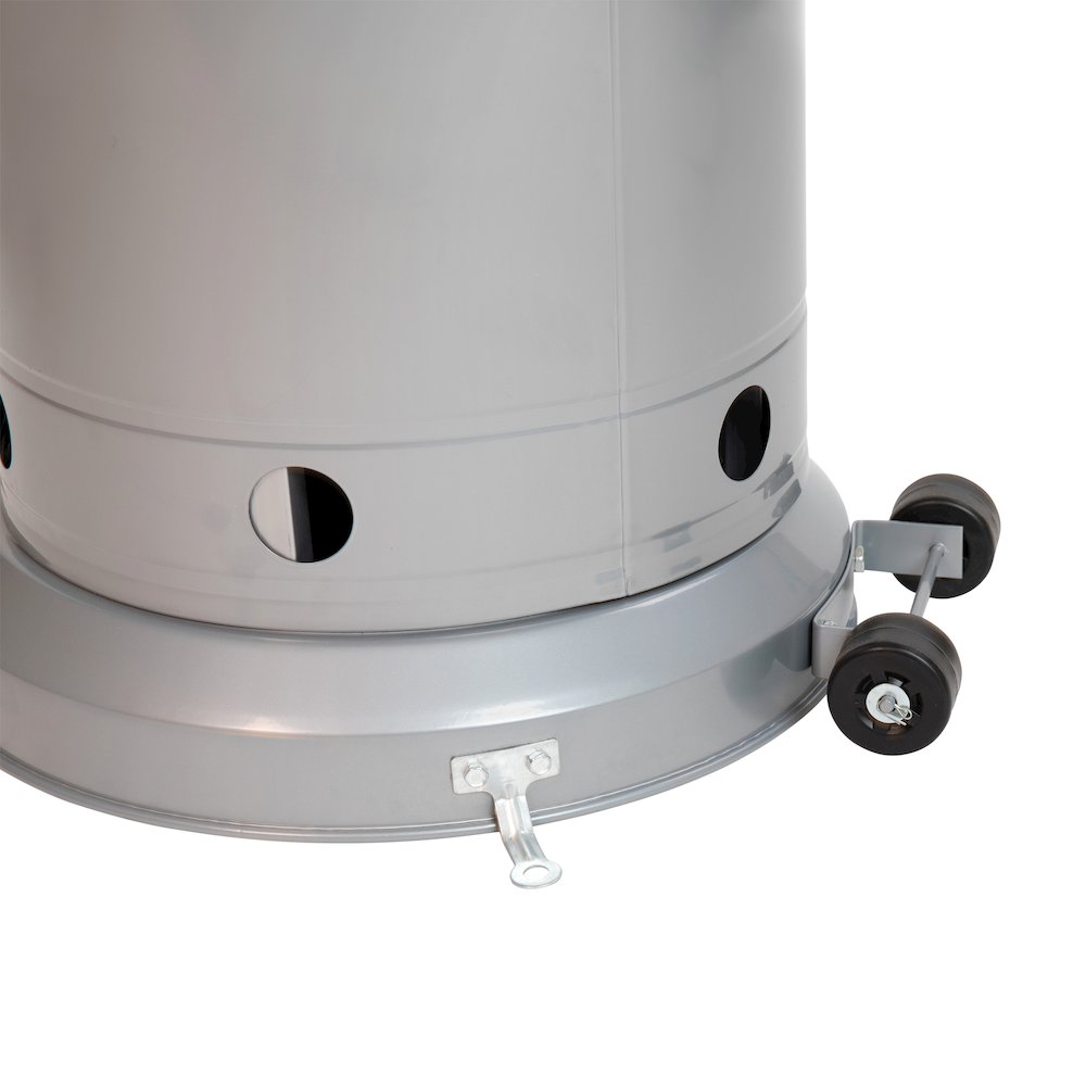 Silver Stainless Steel Propane Heater with Wheels-7.5 Feet Tall. Picture 12
