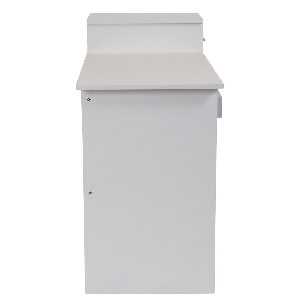 White Computer Desk with Shelves and Drawer. Picture 8