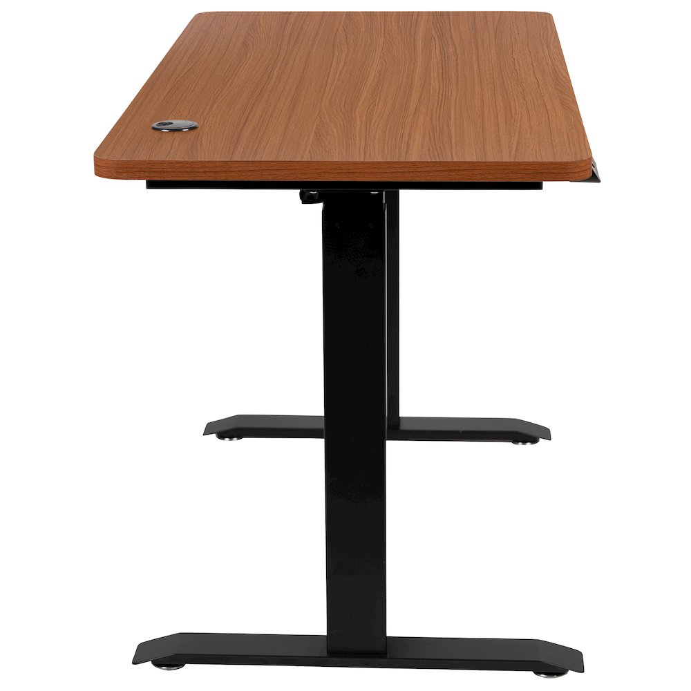 Electric Height Standing Desk - Table Top 48" Wide - 24" Deep (Mahogany). Picture 9