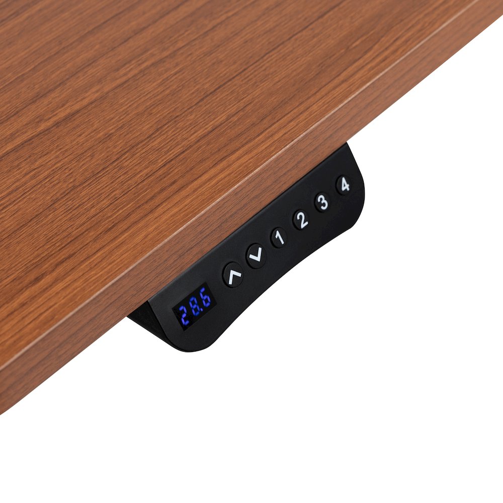 Electric Height Standing Desk - Table Top 48" Wide - 24" Deep (Mahogany). Picture 14
