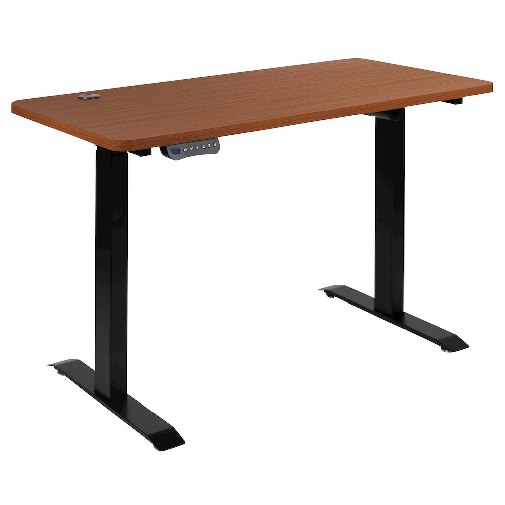Electric Height Standing Desk - Table Top 48" Wide - 24" Deep (Mahogany). Picture 12