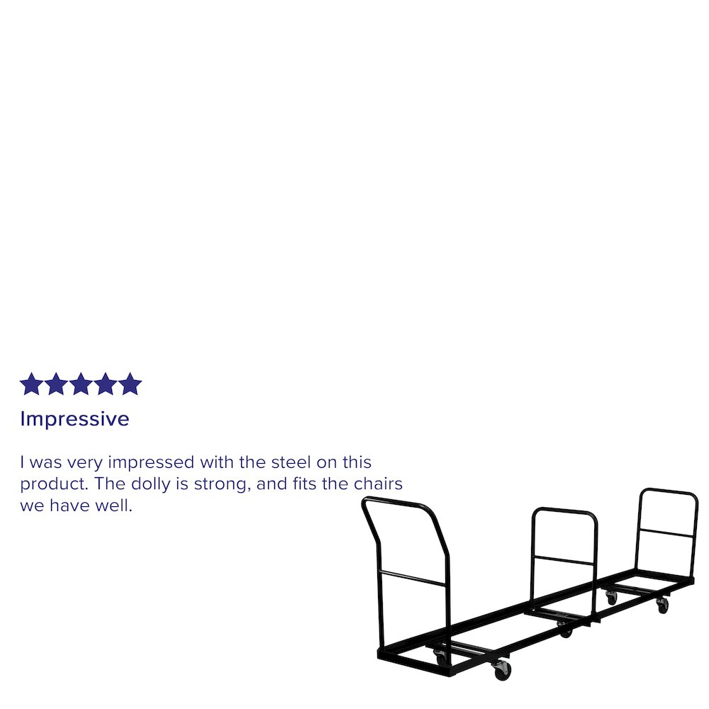 Vertical Storage Folding Chair Dolly - 50 Chair Capacity. Picture 2