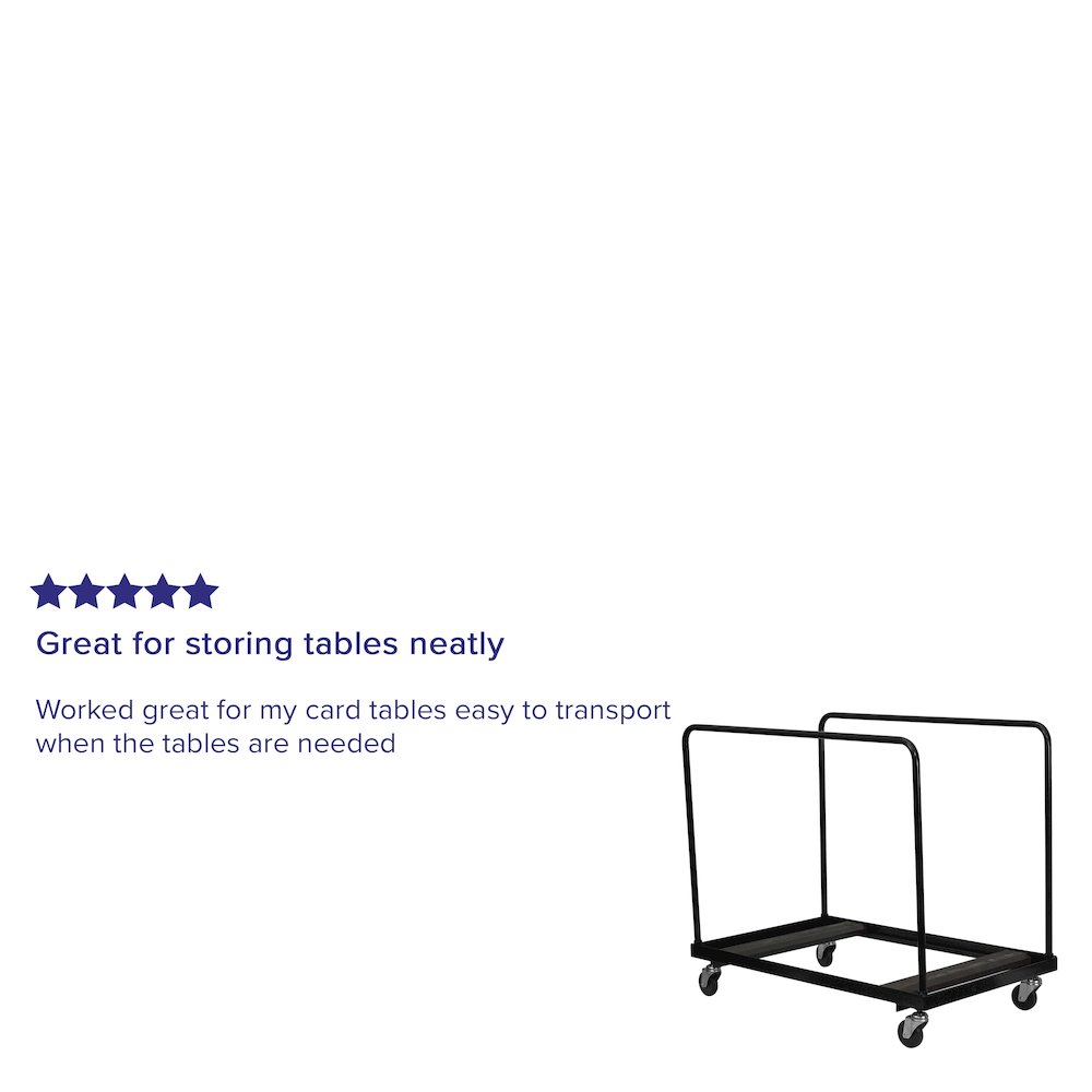 Black Folding Table Dolly for Round Folding Tables. Picture 2
