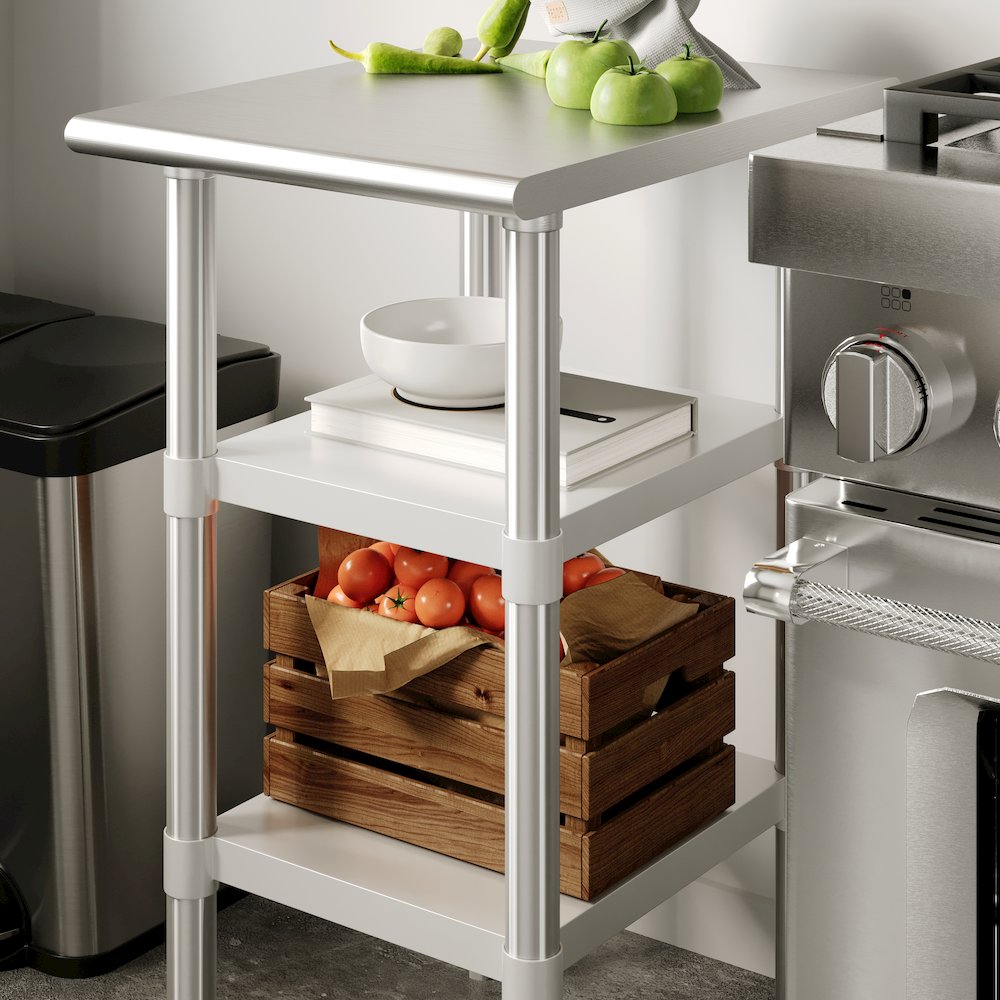 Under Shelf  - Adjustable Lower Shelf for 24" x 18" Stainless Steel Tables. Picture 3