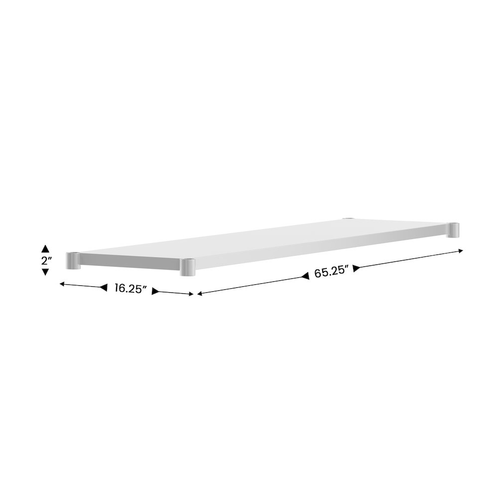 Under Shelf  - Adjustable Lower Shelf for 24" x 72" Stainless Steel Tables. Picture 4