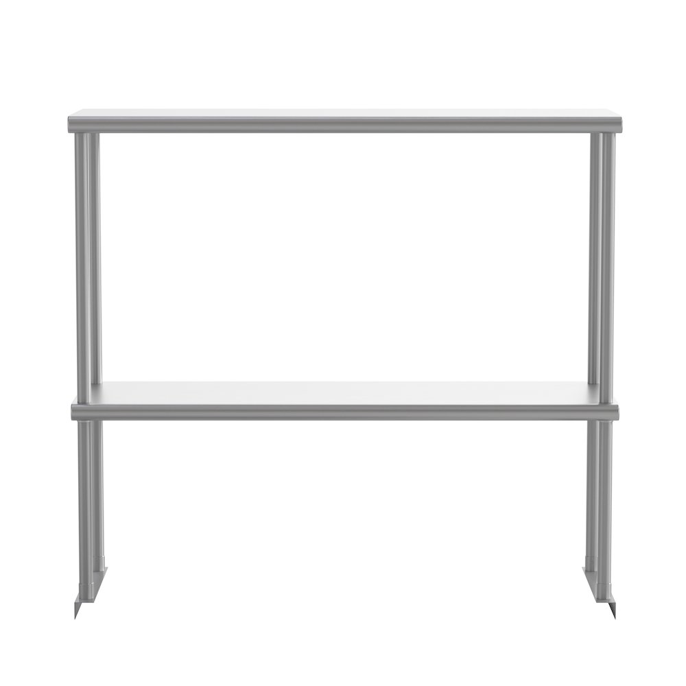 430 Stainless Steel 18 Gauge 36" x 12" Metal Kitchen Double Overshelf. Picture 6