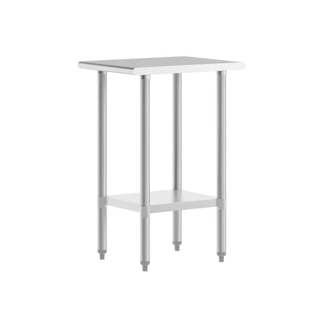 24x18 Portable Prep and Work Table with Top Shelf and Adjustable Undershelf. Picture 1