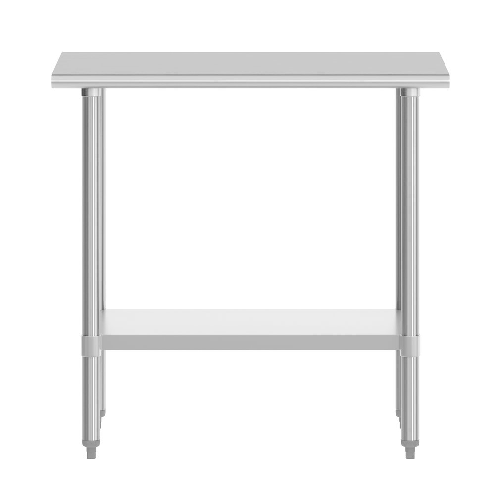 24x36 Portable Prep and Work Table with Top Shelf and Adjustable Undershelf. Picture 7