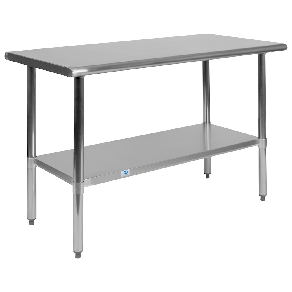 Stainless Steel 18  Gauge Prep and Work Table with Undershelf. Picture 1