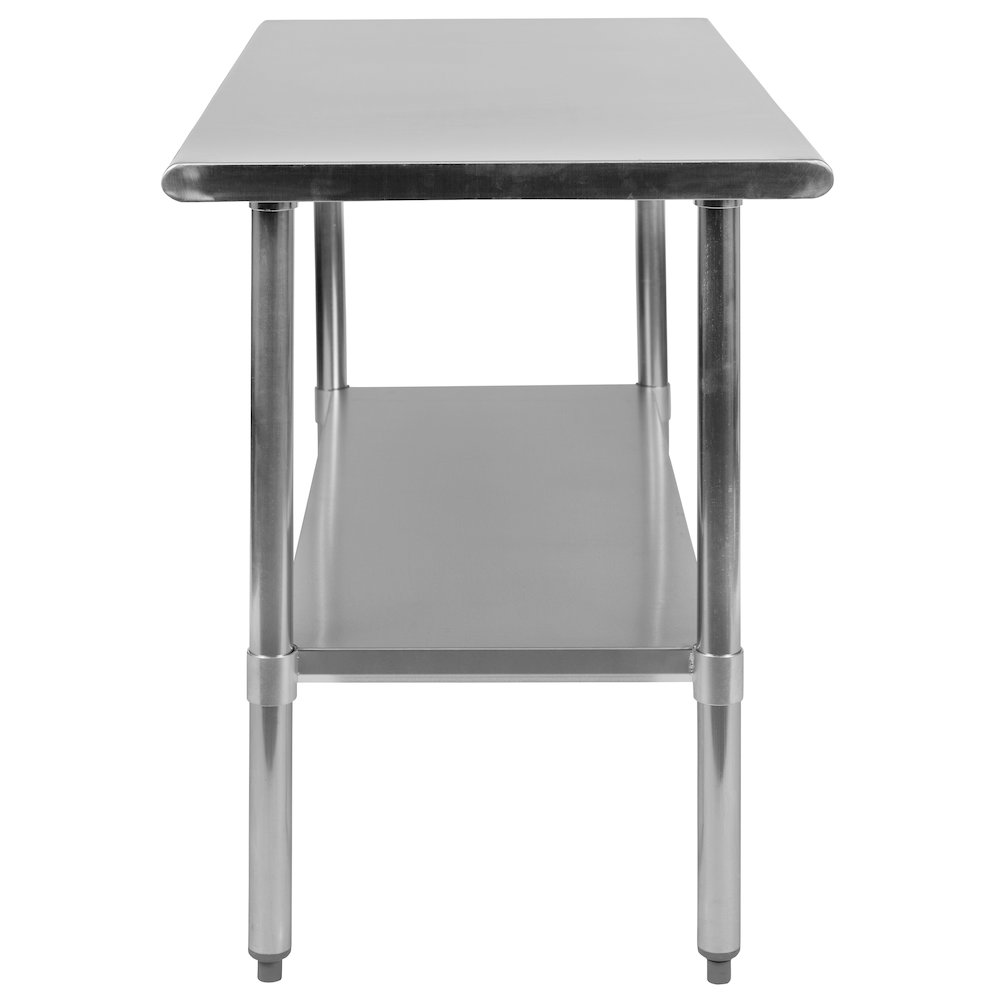 Stainless Steel 18  Gauge Prep and Work Table with Undershelf. Picture 8