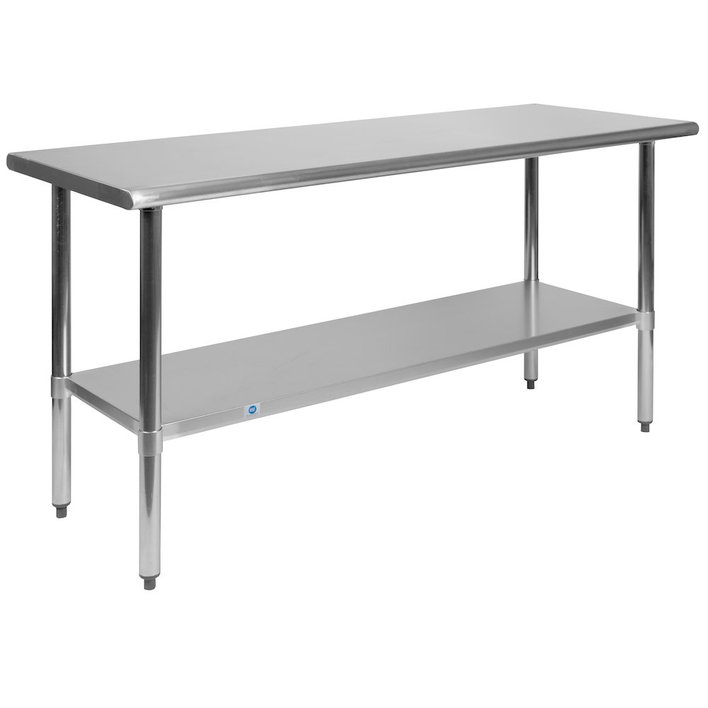 Stainless Steel 18  Gauge Prep and Work Table with Undershelf. Picture 1