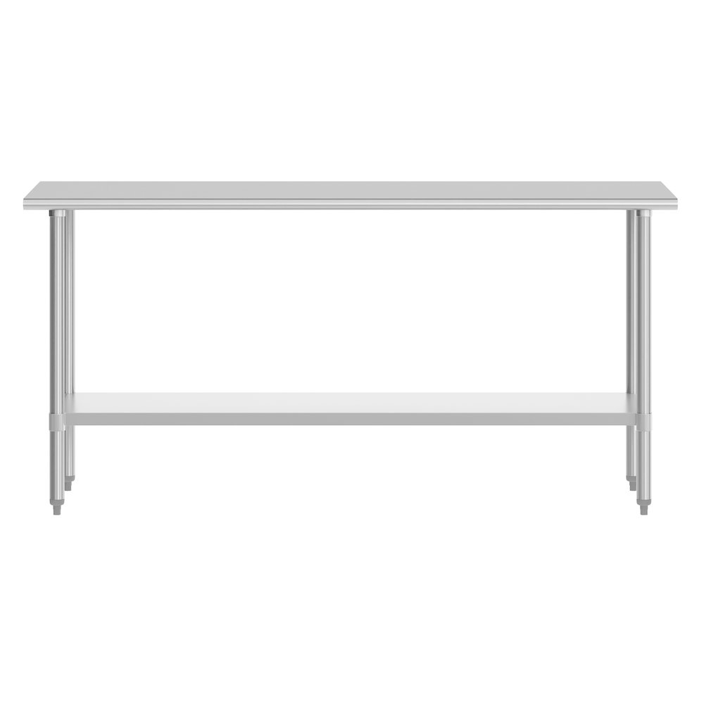 24x72 Portable Prep and Work Table with Top Shelf and Adjustable Undershelf. Picture 7