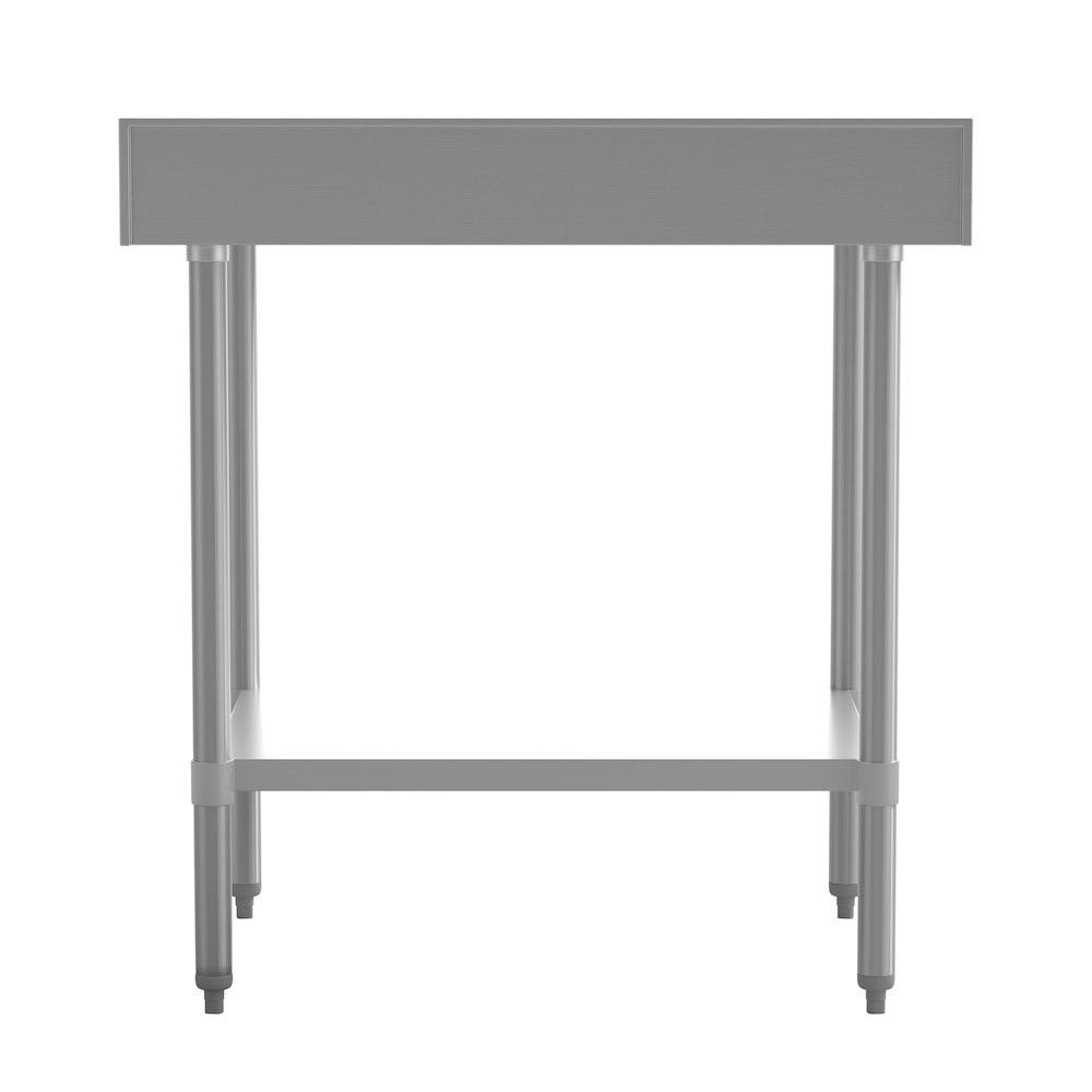 430 Stainless Steel 18 Gauge Kitchen Prep and Work Table, Stainless Steel. Picture 5
