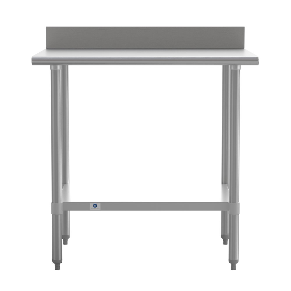 430 Stainless Steel 18 Gauge Kitchen Prep and Work Table, Stainless Steel. Picture 8