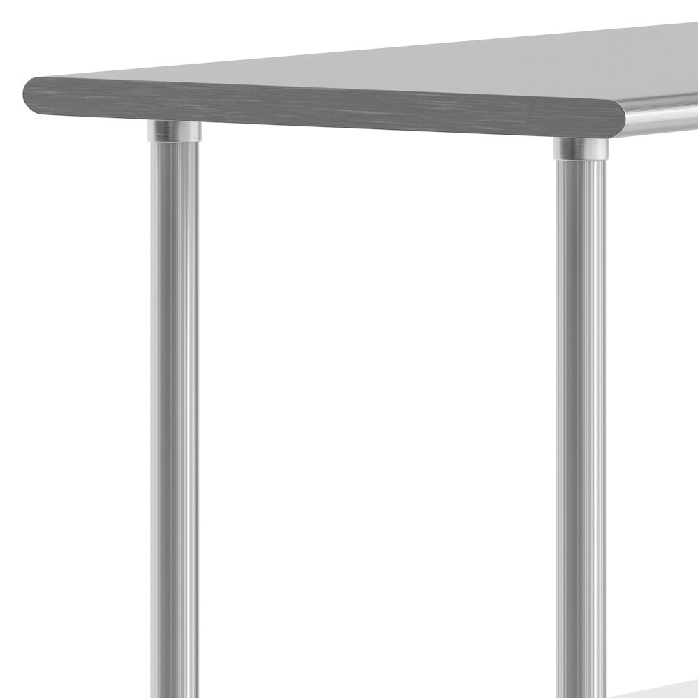 30x48 Portable Prep and Work Table with Top Shelf and Adjustable Undershelf. Picture 5