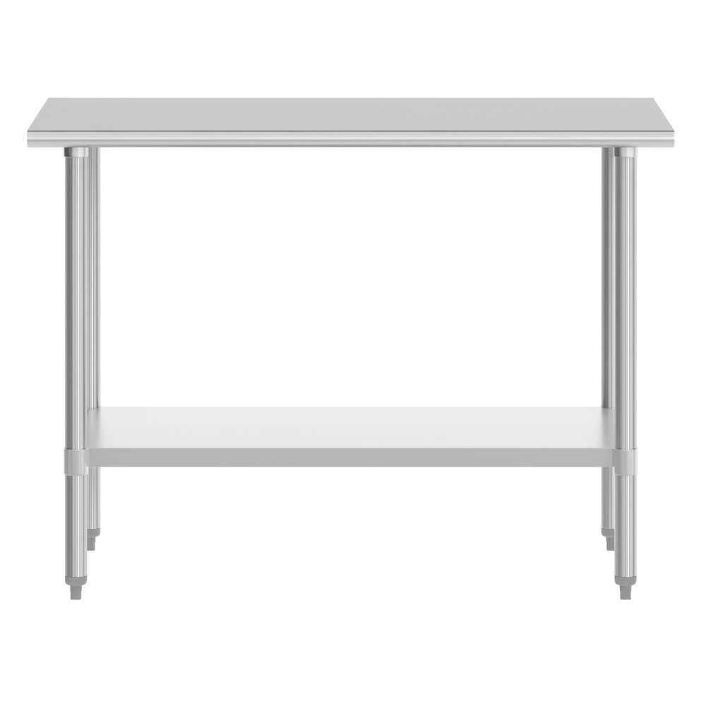 30x48 Portable Prep and Work Table with Top Shelf and Adjustable Undershelf. Picture 7
