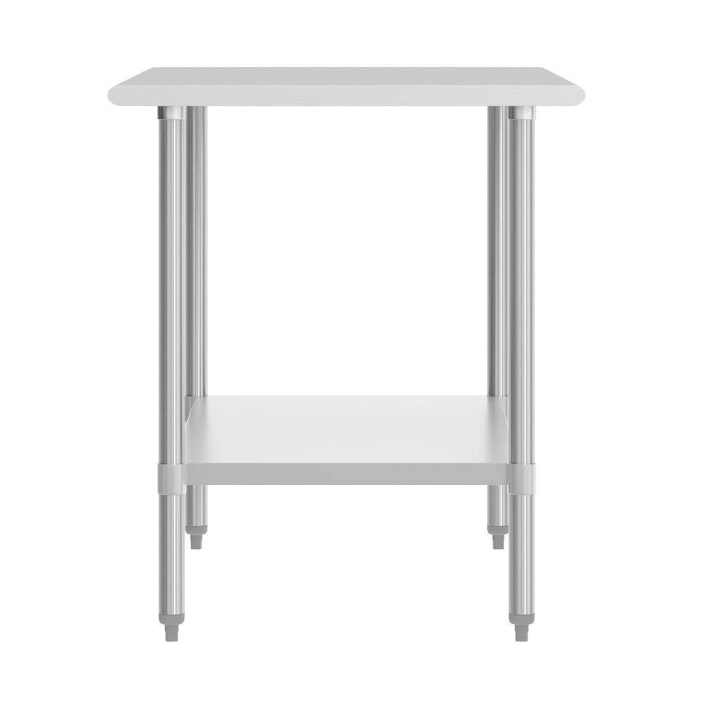 30x48 Portable Prep and Work Table with Top Shelf and Adjustable Undershelf. Picture 6