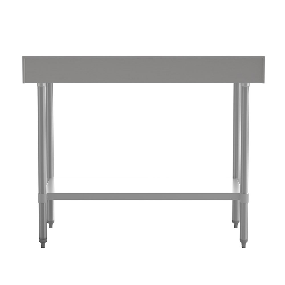 430 Stainless Steel 18 Gauge Kitchen Prep and Work Table, Stainless Steel. Picture 6