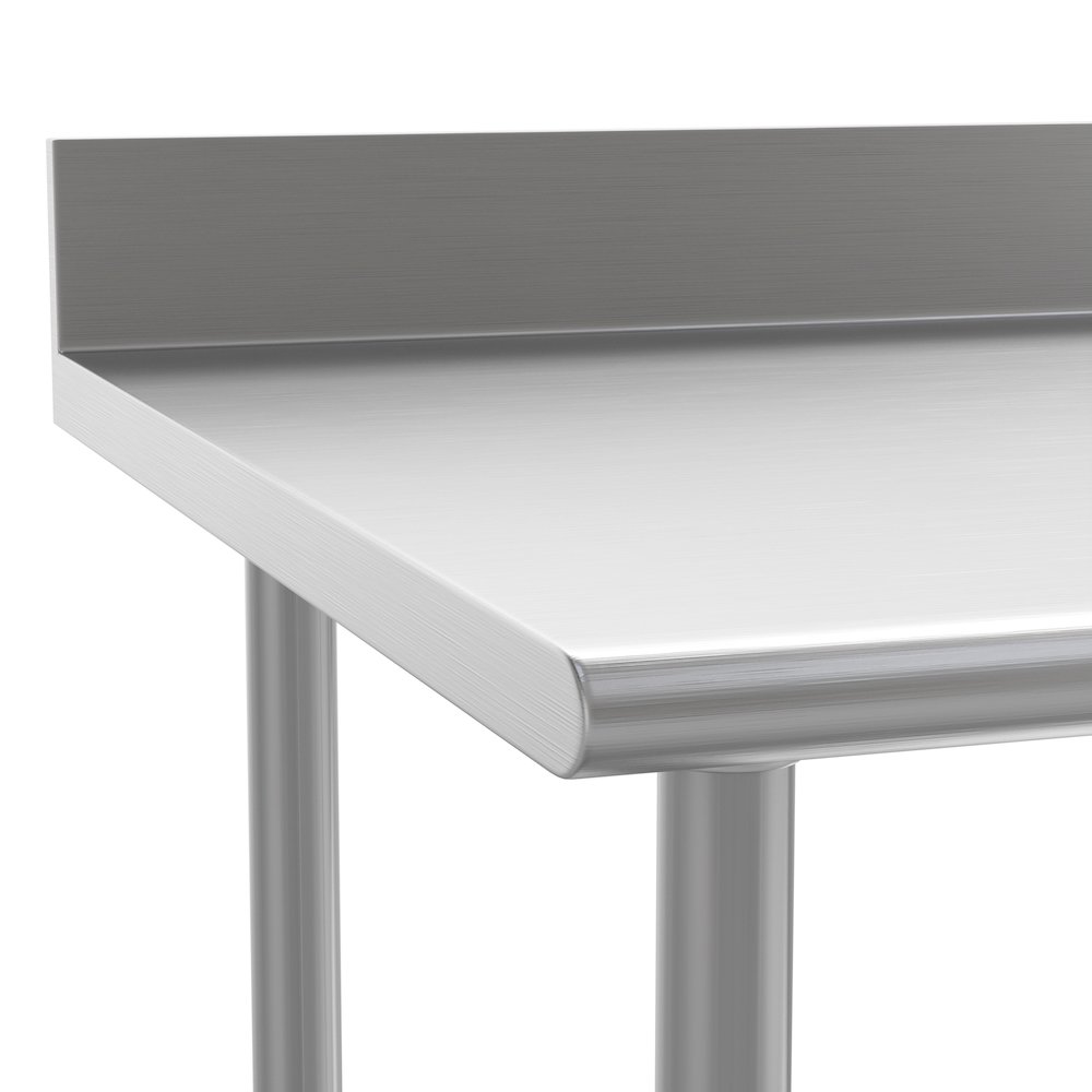 430 Stainless Steel 18 Gauge Kitchen Prep and Work Table, Stainless Steel. Picture 7