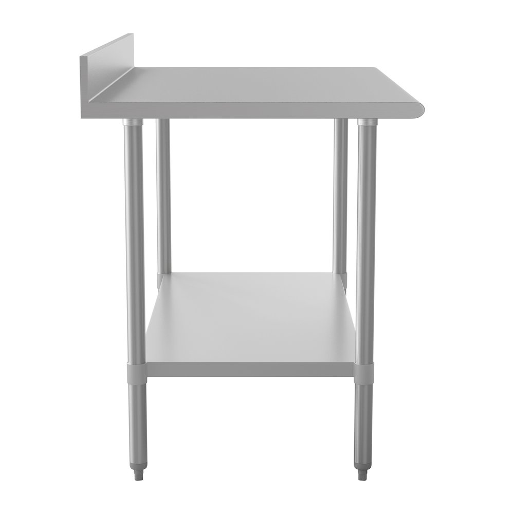430 Stainless Steel 18 Gauge Kitchen Prep and Work Table, Stainless Steel. Picture 8