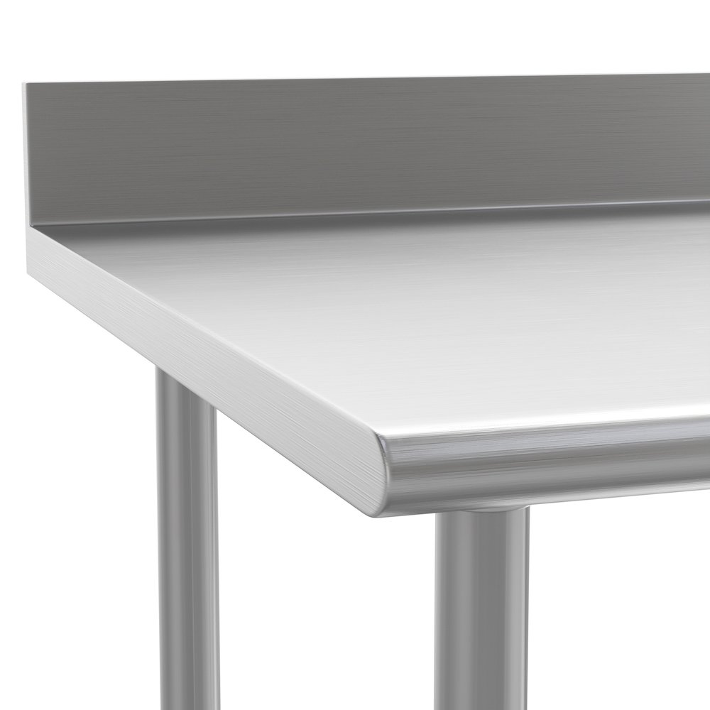 430 Stainless Steel 18 Gauge Kitchen Prep and Work Table, Stainless Steel. Picture 7