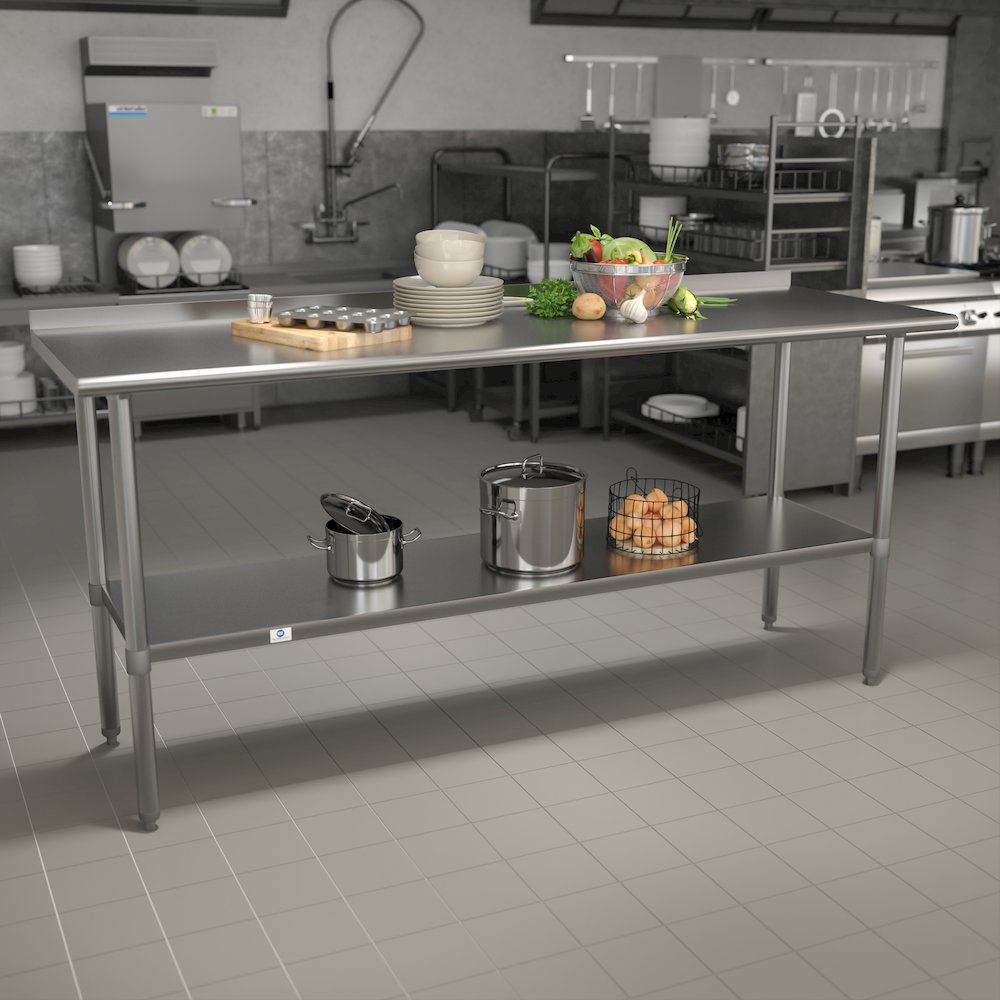 Stainless Steel 18  Gauge Prep and Work Table. Picture 2