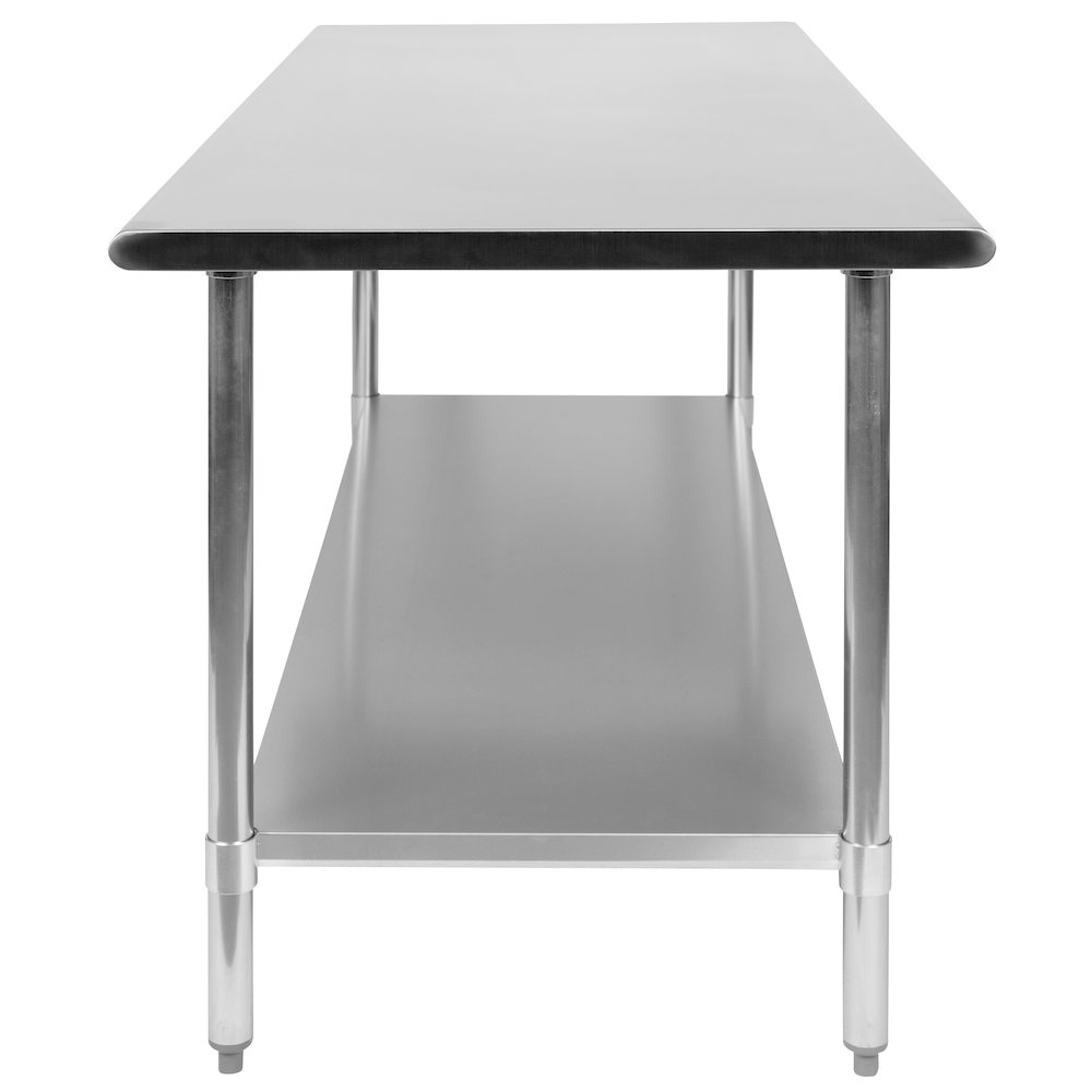Stainless Steel 18  Gauge Prep and Work Table with Undershelf. Picture 10