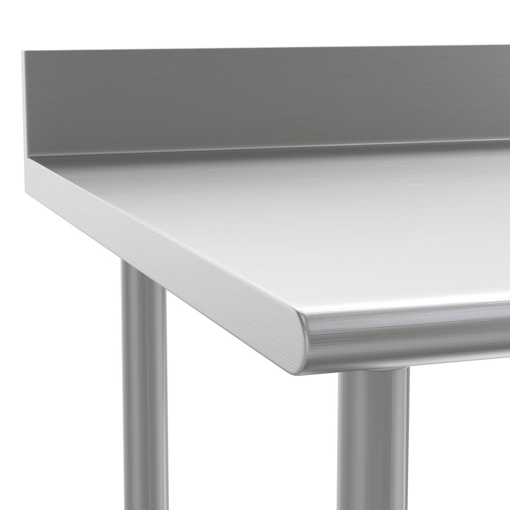 430 Stainless Steel 18 Gauge Kitchen Prep and Work Table, Stainless Steel. Picture 6