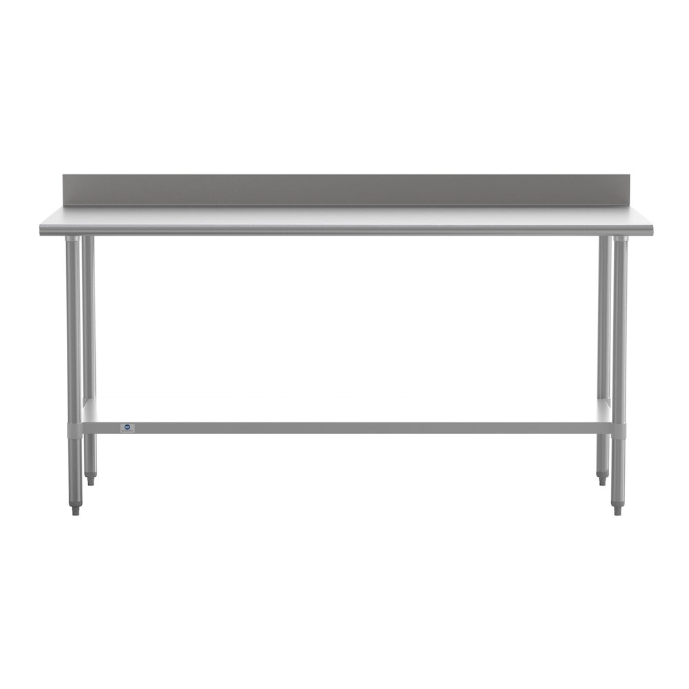 430 Stainless Steel 18 Gauge Kitchen Prep and Work Table, Stainless Steel. Picture 7