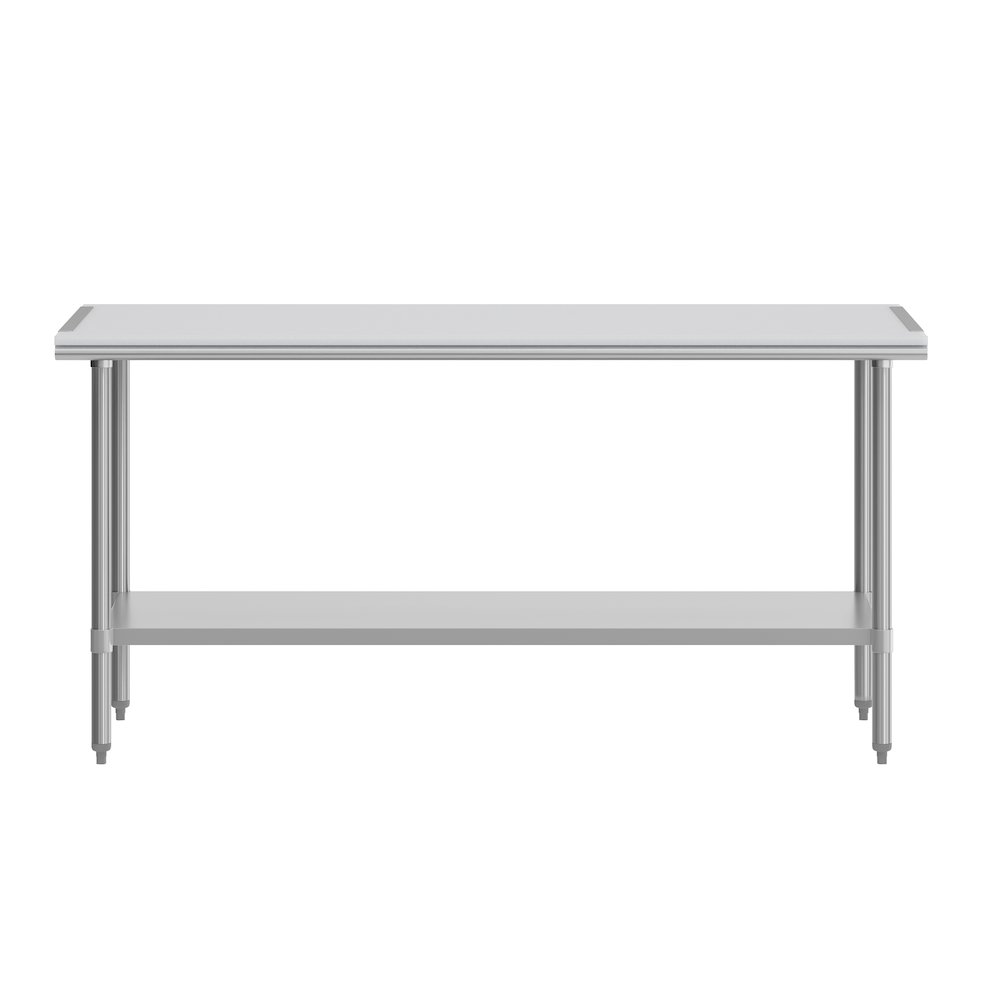 Portable Prep and Work Table with Top Shelf with Poly Cutting Board,Undershelf. Picture 9