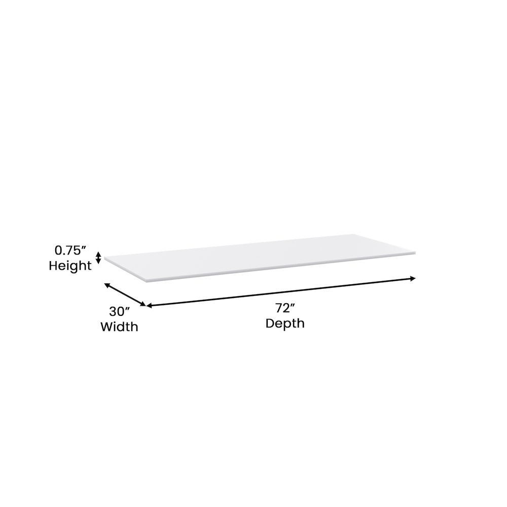 High-Pressure 0.75" Thick Poly Top Cutting Board with Brackets. Picture 5