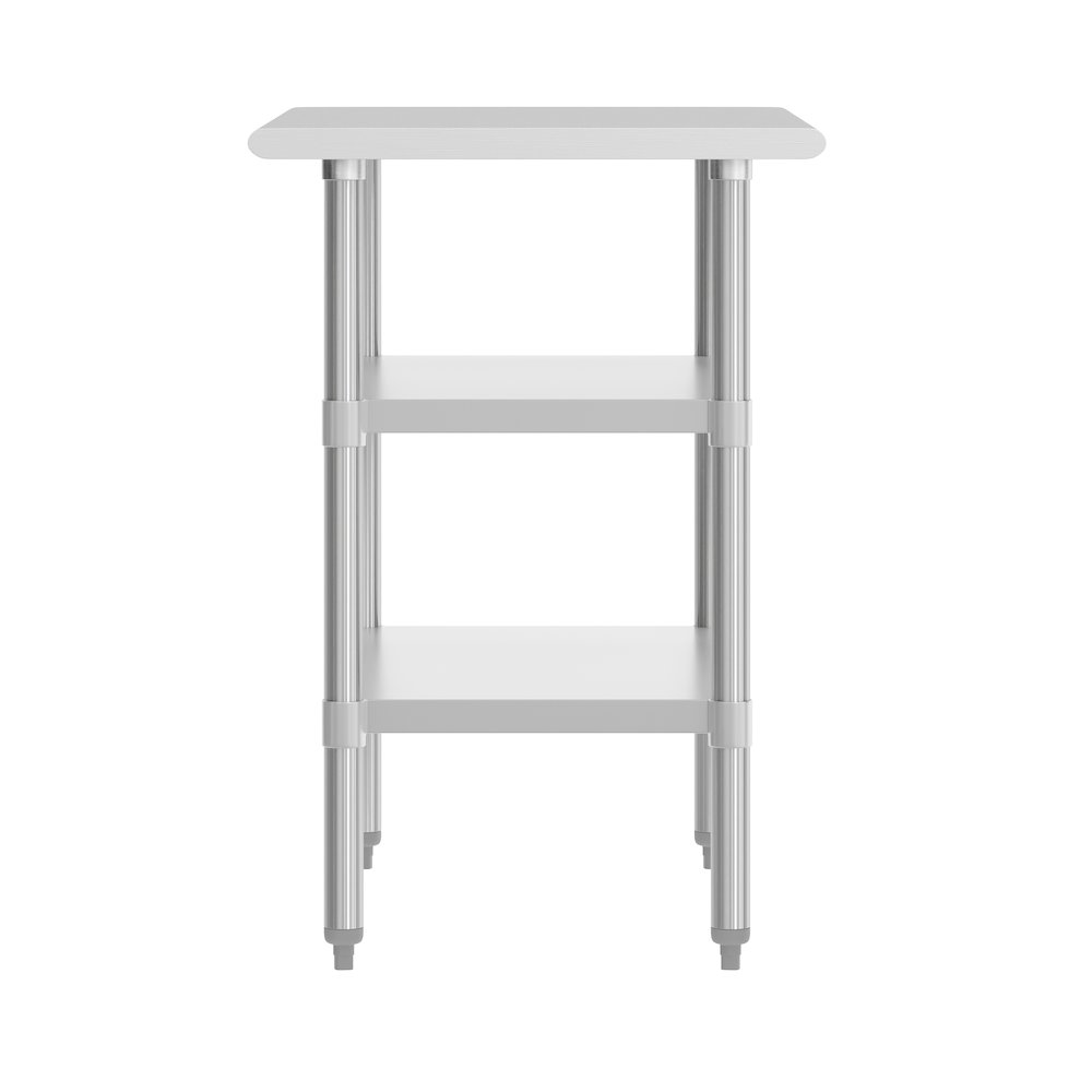 24x36 Portable Prep and Work Table with Top Shelf and 2 Adjustable Undershelves. Picture 6