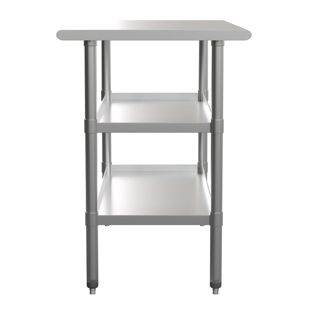 Stainless Steel 18 Gauge Work Table with 2 Undershelves. Picture 7