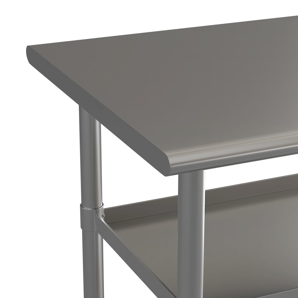 Stainless Steel 18 Gauge Work Table with 2 Undershelves. Picture 6