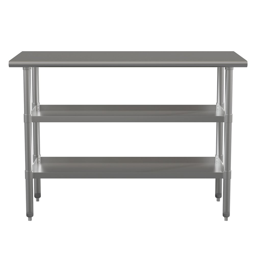 Stainless Steel 18 Gauge Work Table with 2 Undershelves. Picture 8