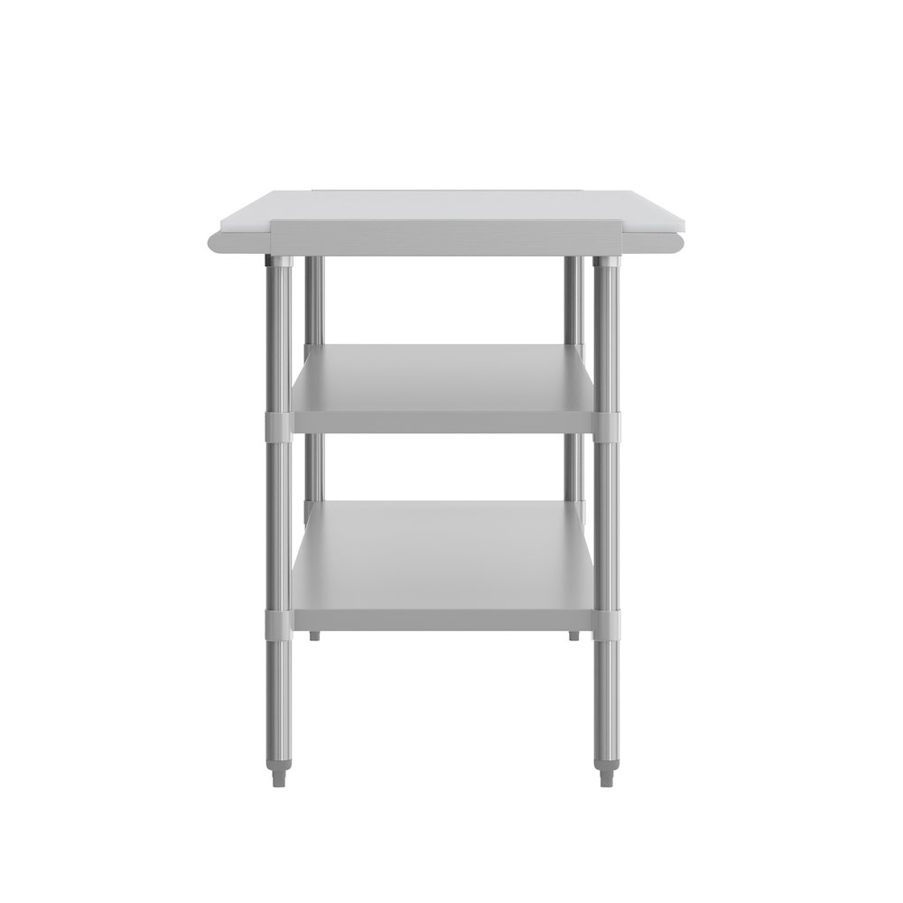 Reader Portable Prep and Work Table with Top Shelf with Poly Cutting Board. Picture 8