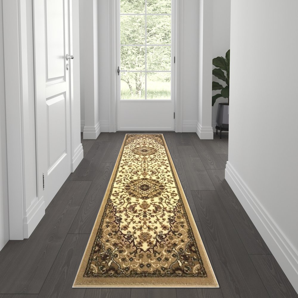 Medallion Motif 2' x 7' Runner Area Rug. Picture 2