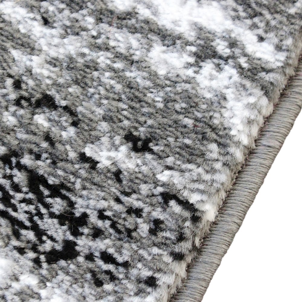 2' x 11' Distressed Gray Olefin Area Rug for Entryway, Living Room, Bedroom. Picture 5