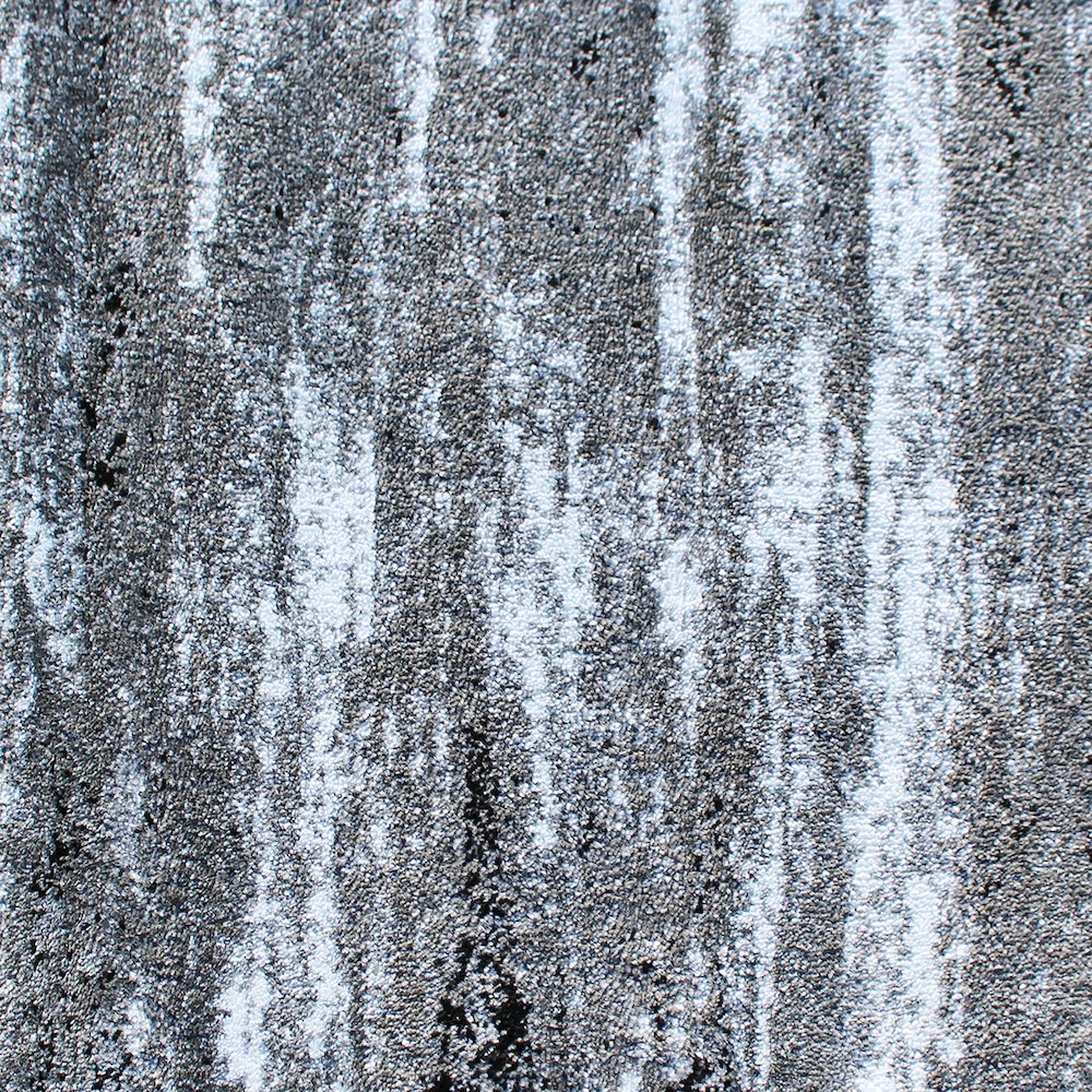 2' x 11' Distressed Gray Olefin Area Rug for Entryway, Living Room, Bedroom. Picture 6