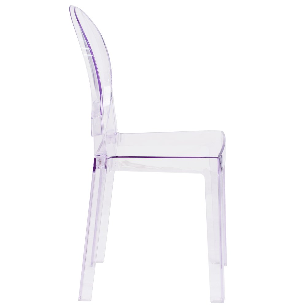 Ghost Chair with Oval Back in Revna Transparent Crystal. Picture 9