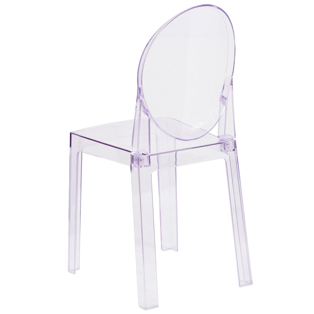 Ghost Chair with Oval Back in Revna Transparent Crystal. Picture 7