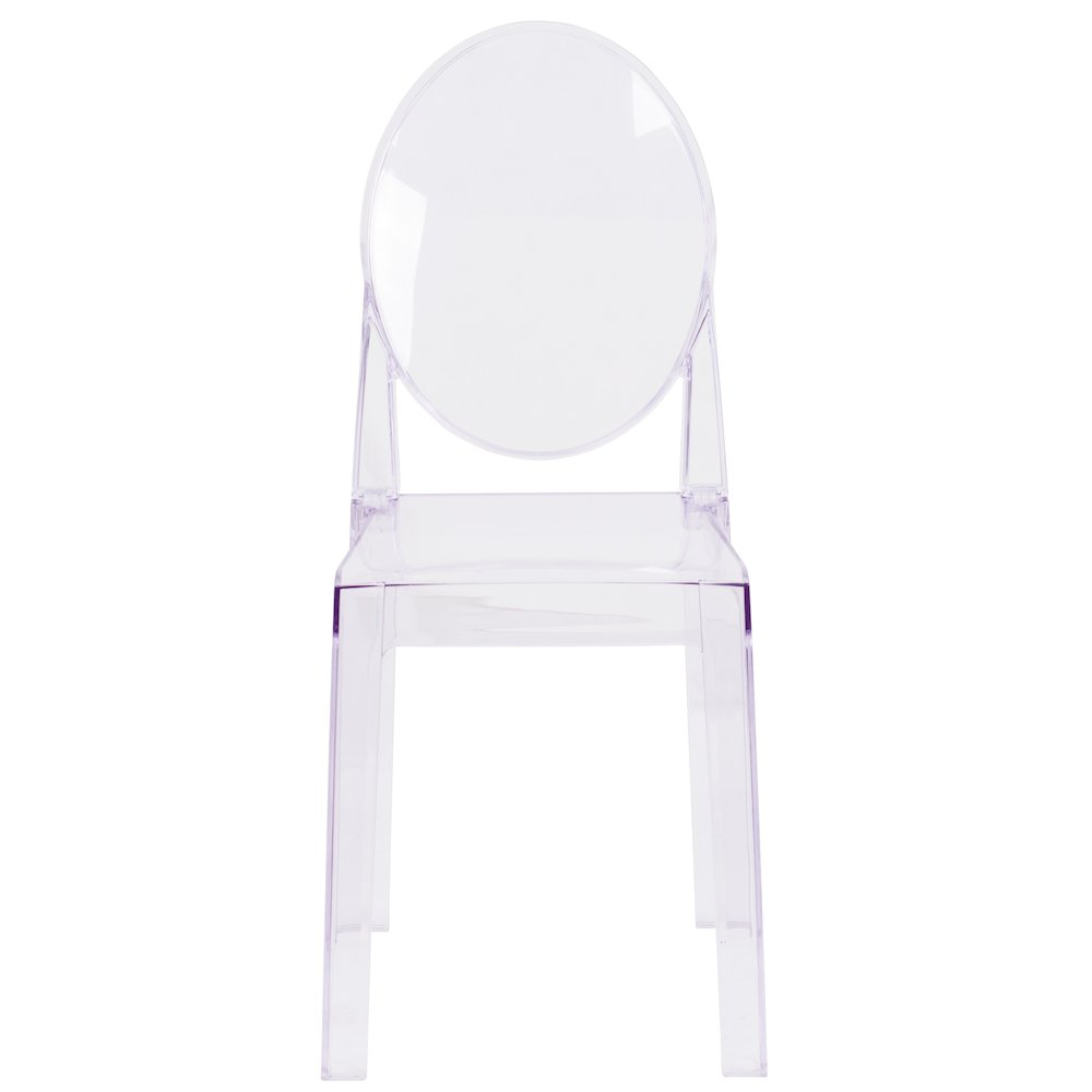 Ghost Chair with Oval Back in Revna Transparent Crystal. Picture 10