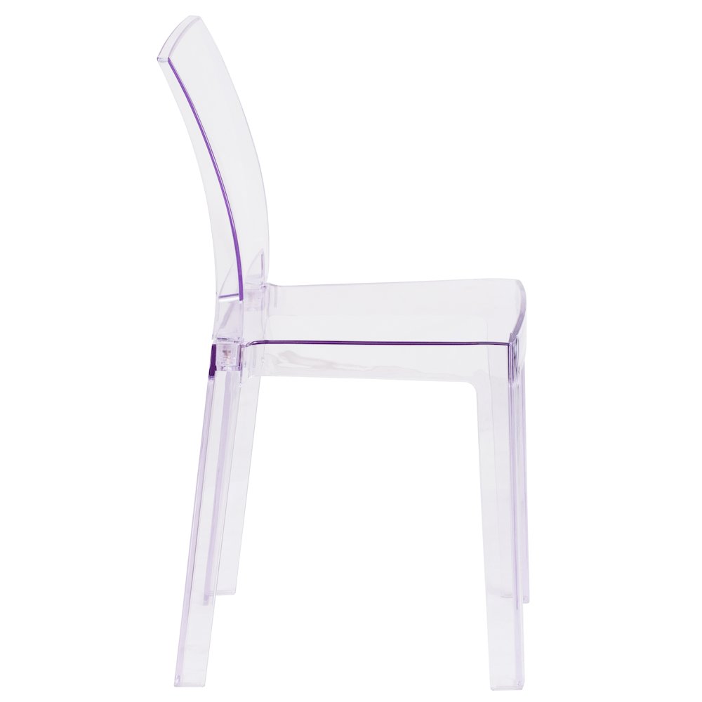 Ghost Chair with Square Back in Transparent Crystal. Picture 9