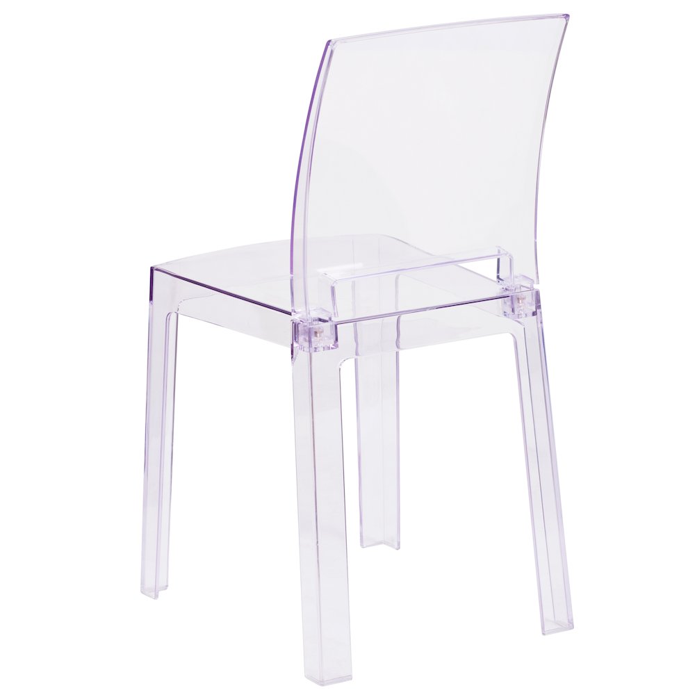 Ghost Chair with Square Back in Transparent Crystal. Picture 7