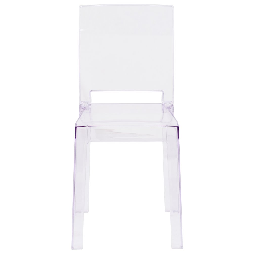 Ghost Chair with Square Back in Transparent Crystal. Picture 10