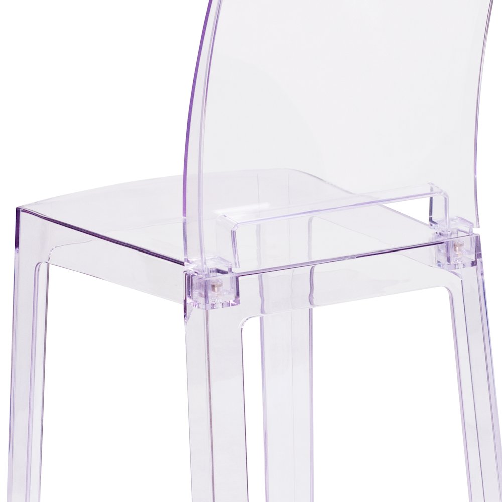 Ghost Chair with Square Back in Transparent Crystal. Picture 8
