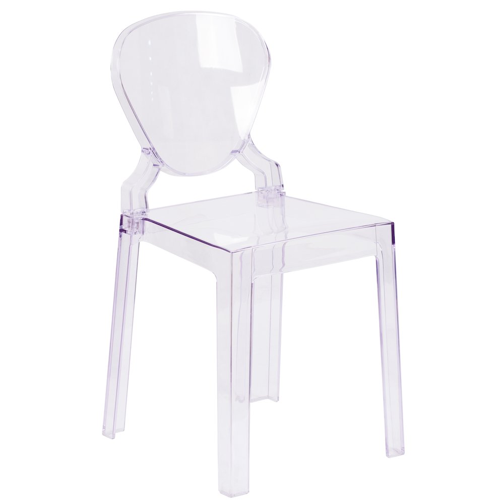 Ghost Chair with Tear Back in Transparent Crystal. Picture 1