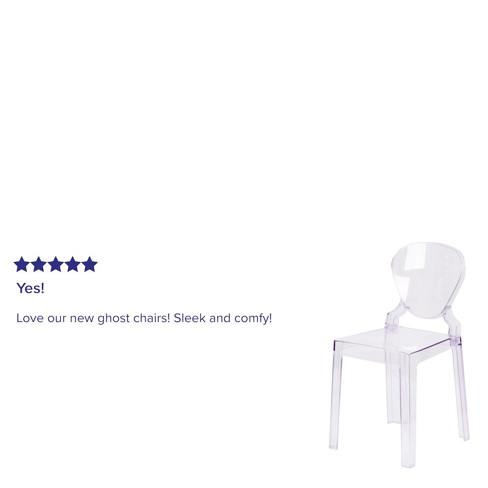 Ghost Chair with Tear Back in Transparent Crystal. Picture 4