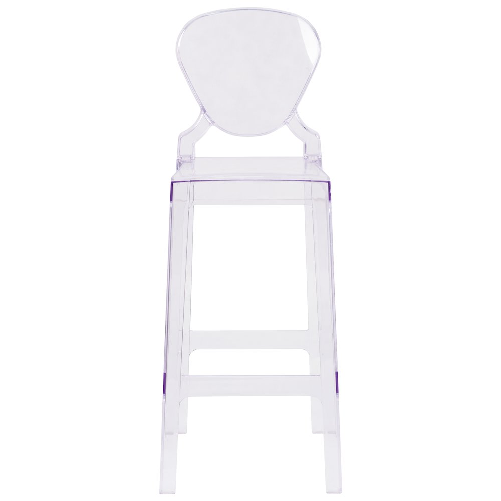 Ghost Barstool with Tear Back in Transparent Crystal. Picture 6