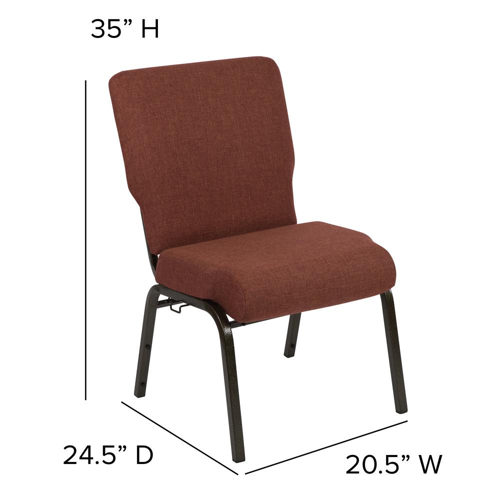 20.5 in. Cinnamon Molded Foam Church Chair. Picture 2